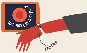 Instalace pro velké festivaly pomocí RFID čtečky